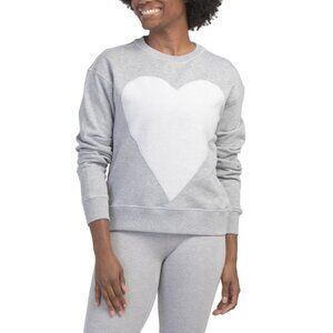 TEREZ Grey Heart Crew Neck Sweatshirt